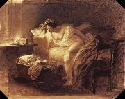 A mother Waking up from her Child-s Crying Karl Briullov
